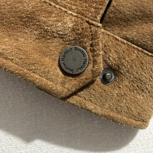 Boston Harbour Outdoorwear Suede Leather Jacket Men’s XL Brown Lined VTG - Picture 16 of 16